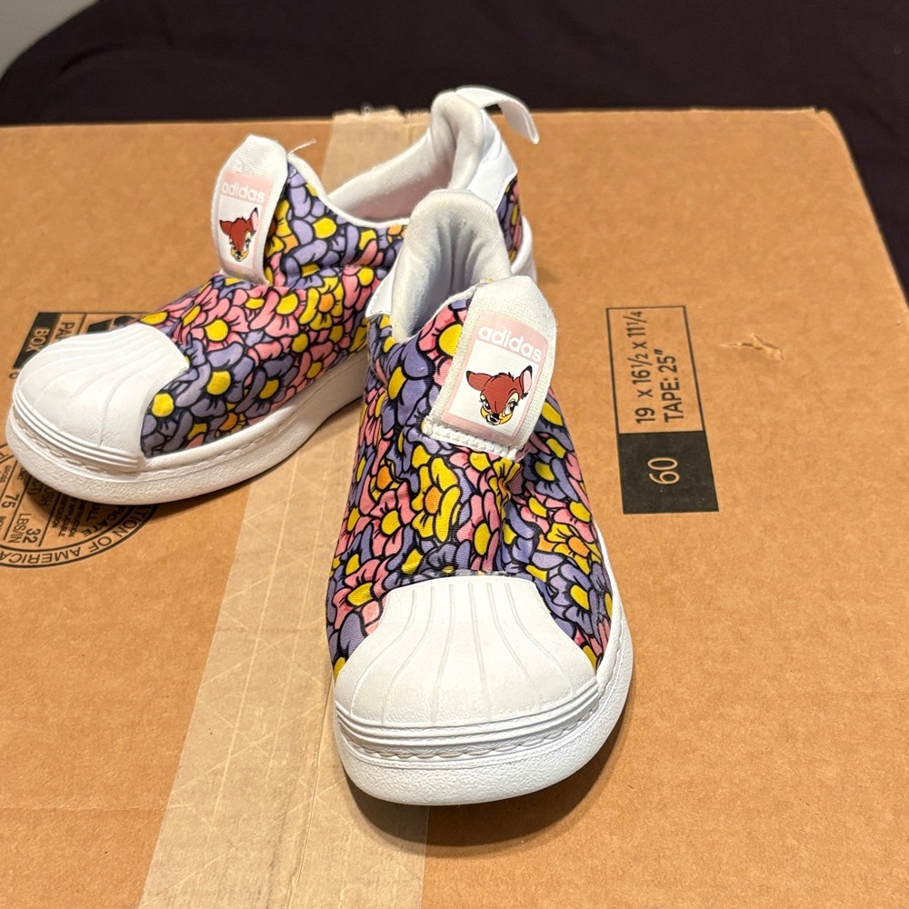 Kids Floral Slip-On Sneakers - Multicolor